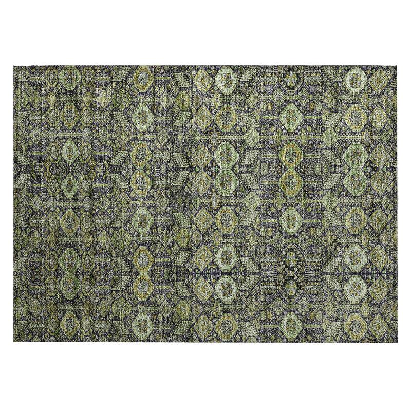 Machine Washable Indoor/ Outdoor Traditional Boho Chantille Rug