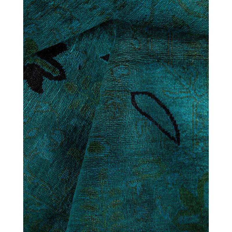 Fine Vibrance, One-of-a-Kind Hand-Knotted Area Rug - Blue, 4' 0" x 6' 3" - 4' 0" x 6' 3"