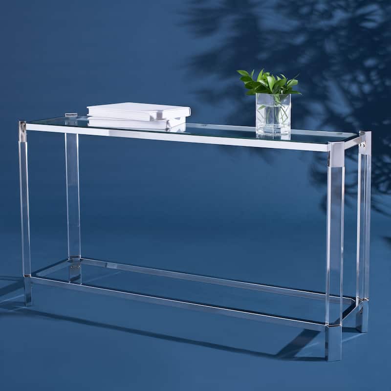 SAFAVIEH Couture Þorveig Acrylic Console Table - 52" W x 15" L x 29" H - 52Wx15Dx29H