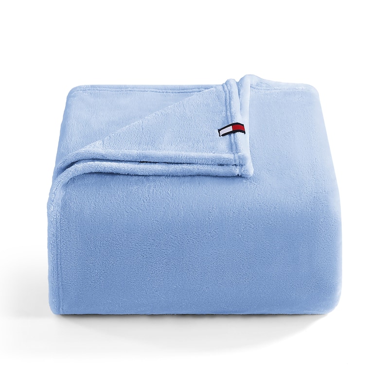 Tommy Hilfiger Solid Ultra Soft Plush Reversible Blanket