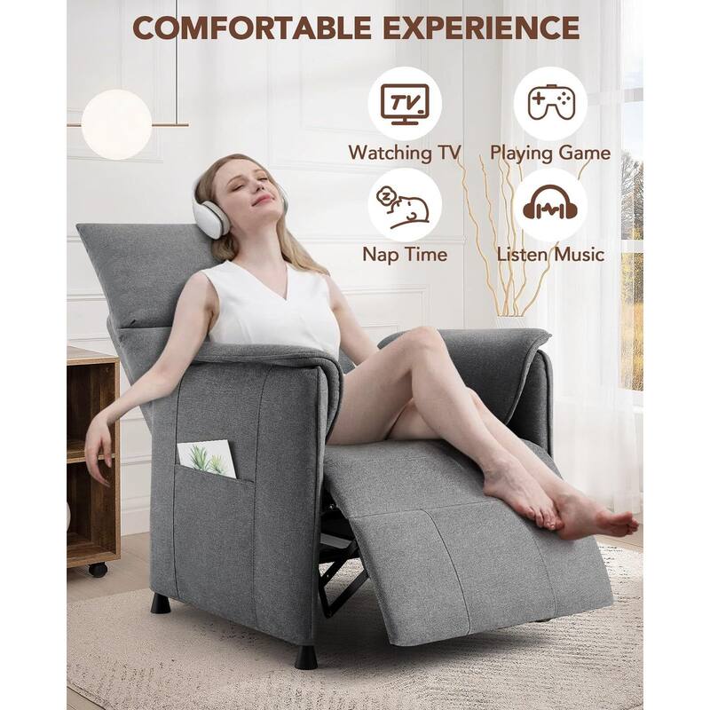 Recliner Chair, Electric Adjustable Recliners Home Seating with Thick Seat Cushion and Backrest