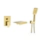 preview thumbnail 15 of 32, Waterfall Wall Mount Roman Tub Filler Faucet 3 Hole Single Handle Bathroom Bathtub Faucet with Hand Shower