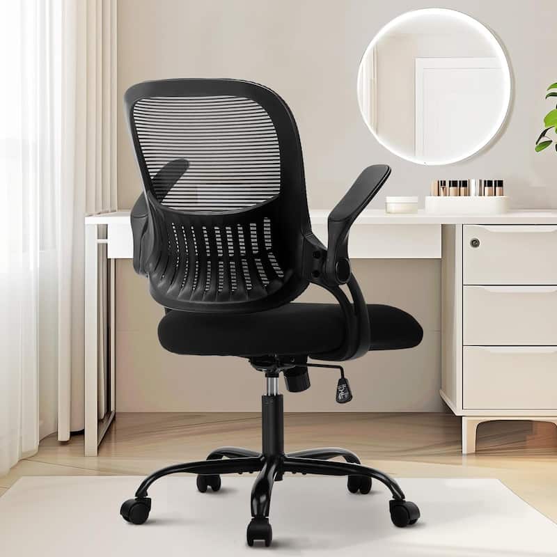 Office Computer Desk Chair - 18.49"D x 41.5"W x 20.08"H - Black