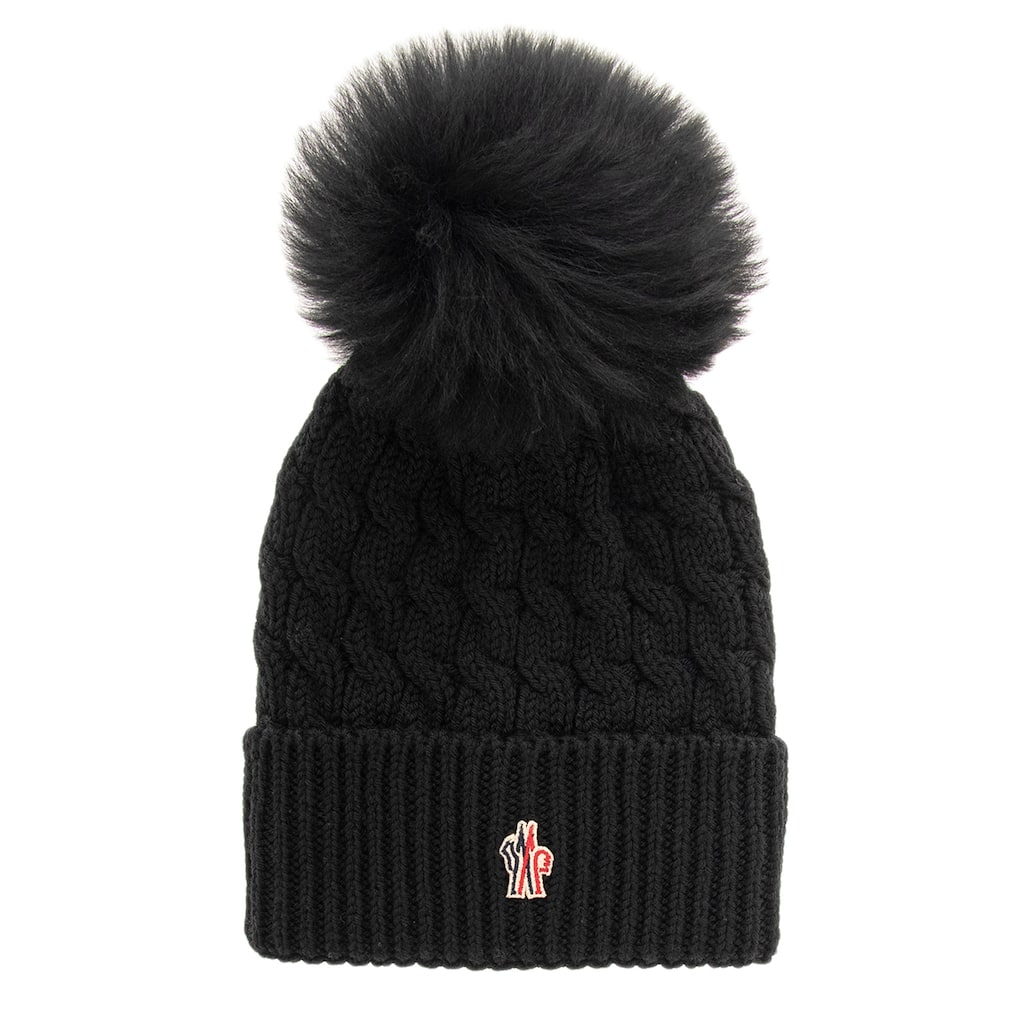 Moncler Wool Beanie with Pom Pom