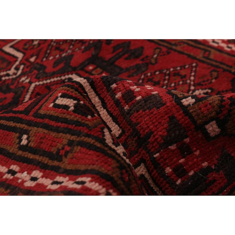 ECARPETGALLERY Hand-knotted Sarabi Red Wool Rug - 2'11 x 10'9