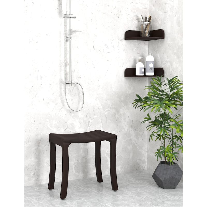 Patented Asia Curve Teak Shower Bench