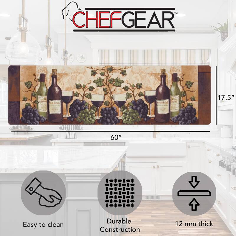 Cabernet Wine Novelty Anti-Fatigue Kitchen Wellness Mat