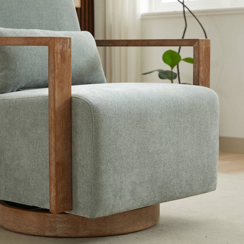 30.3"W Swivel Modern Upholstered Accent Chair