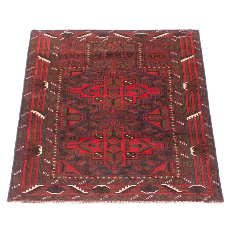 Teimani Red Rug 3'0" x 4'8" - 3'0 x 4'8