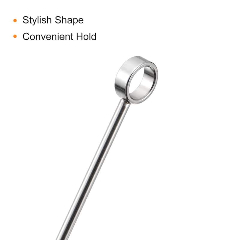 Metal Cocktail Toothpicks Round Ring Drink Picks Cocktail Skewers - Silver