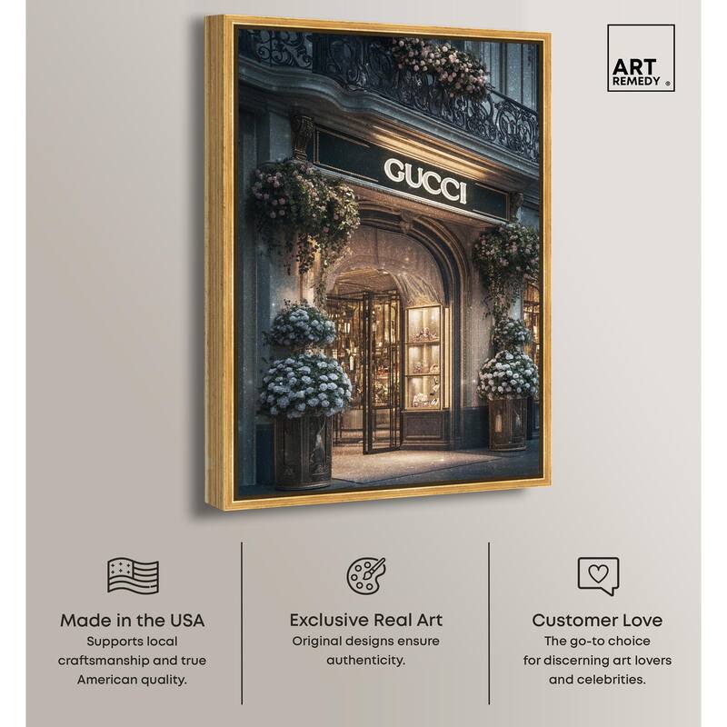 Illuminated Luxury Store Canvas by Art Remedy