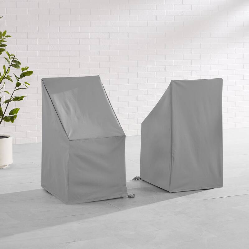 Crosley 2Pc Outdoor Dining Side Chair Furniture Cover Set - Gray