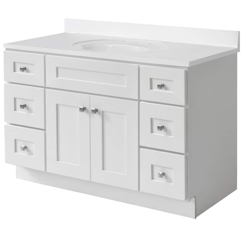 Brookings 49 Inch Fully Assembled Bath Vanity with Top