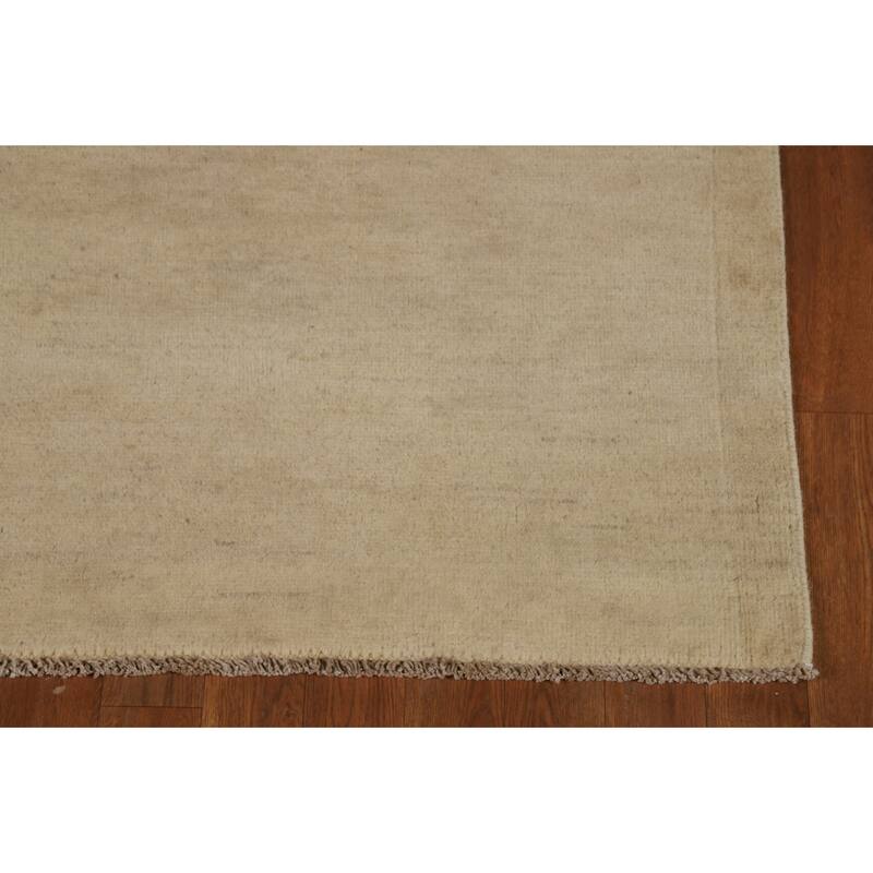 Gabbeh Modern Runner Rug Hand-Knotted Wool Carpet - 3'0"x 9'8"