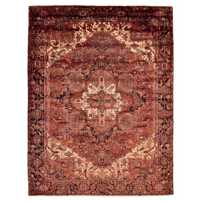 ECARPETGALLERY Hand-knotted Sarabi Red Wool Rug - 8'6 x 11'3 - Red - 8'6 x 11'3