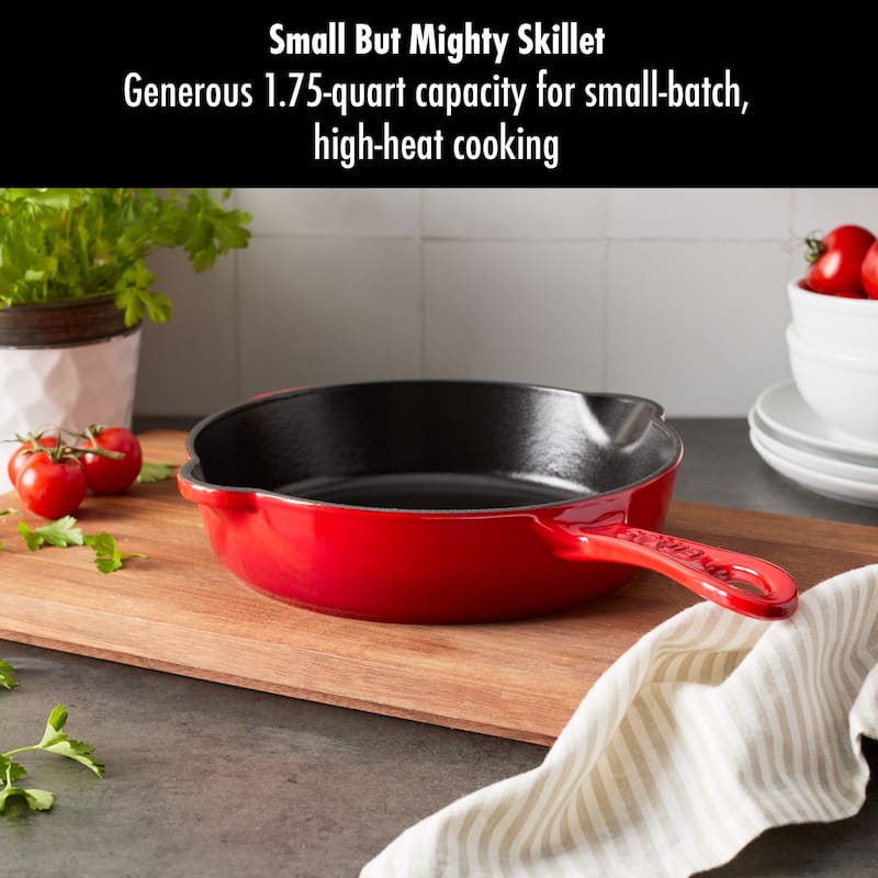 STAUB Cast Iron 8.5-inch Traditional Deep Skillet