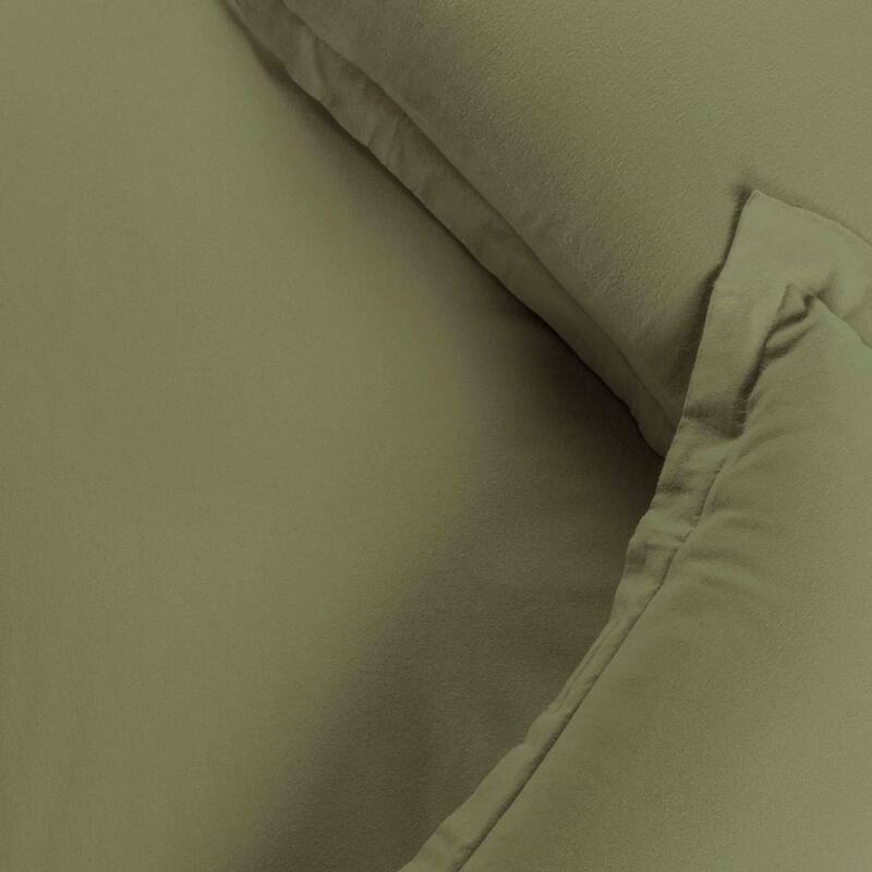 Superior Classic Solid Flannel Cotton Duvet Cover Set