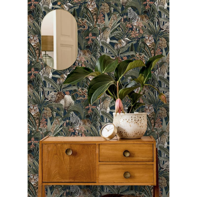 Safari Fusion Non-Pasted Wallpaper – 396in. x 21in. – Covers 56 square feet