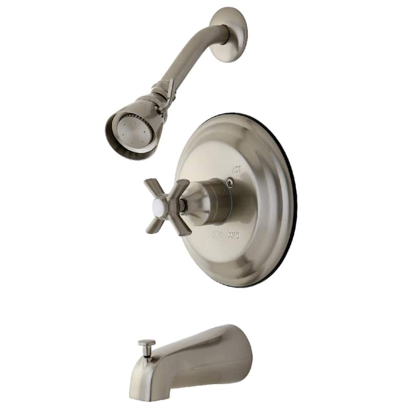 Kingston Brass Millennium Tub and Shower Faucet - Brushed Nickel