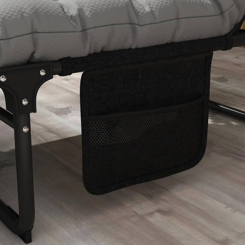Folding Chaise Lounge Chair, 4 Position Recliner, Pocket, Pillow