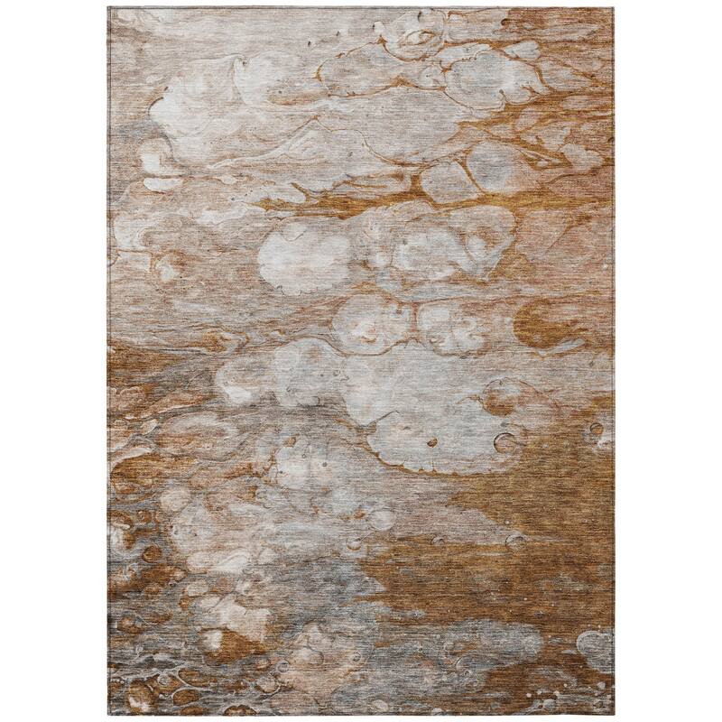 HomeRoots Abstract Transitional Rectangle Outdoor Rug