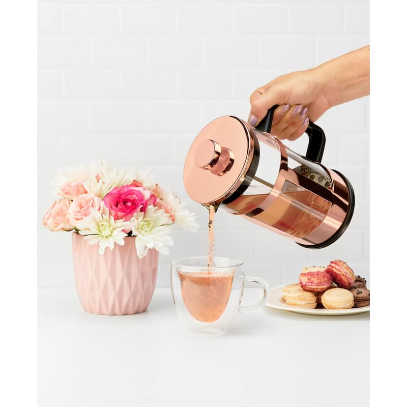Piper Rose Gold Press Pot - 8.12" x 5.5"