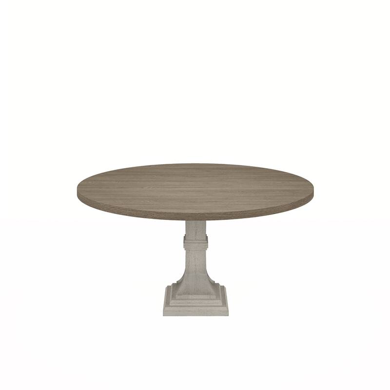 5 PC 59" Round Dining Table Set with 4 Upholstered Chairs