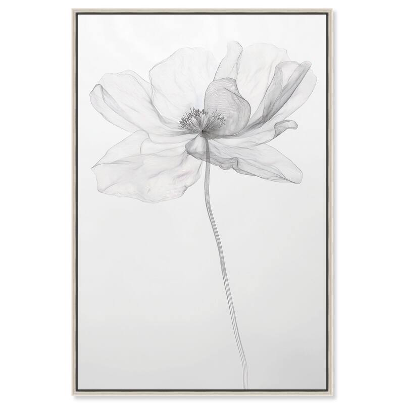 Fragile Beauty I Canvas by Art Remedy - Silver - 30" x 45"