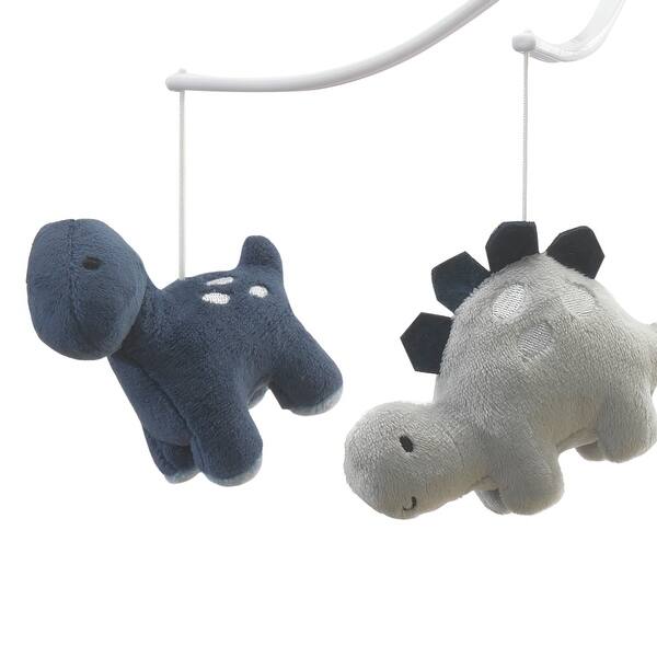 Shop Bedtime Originals Roar Blue Gray Dinosaur Musical Baby Crib