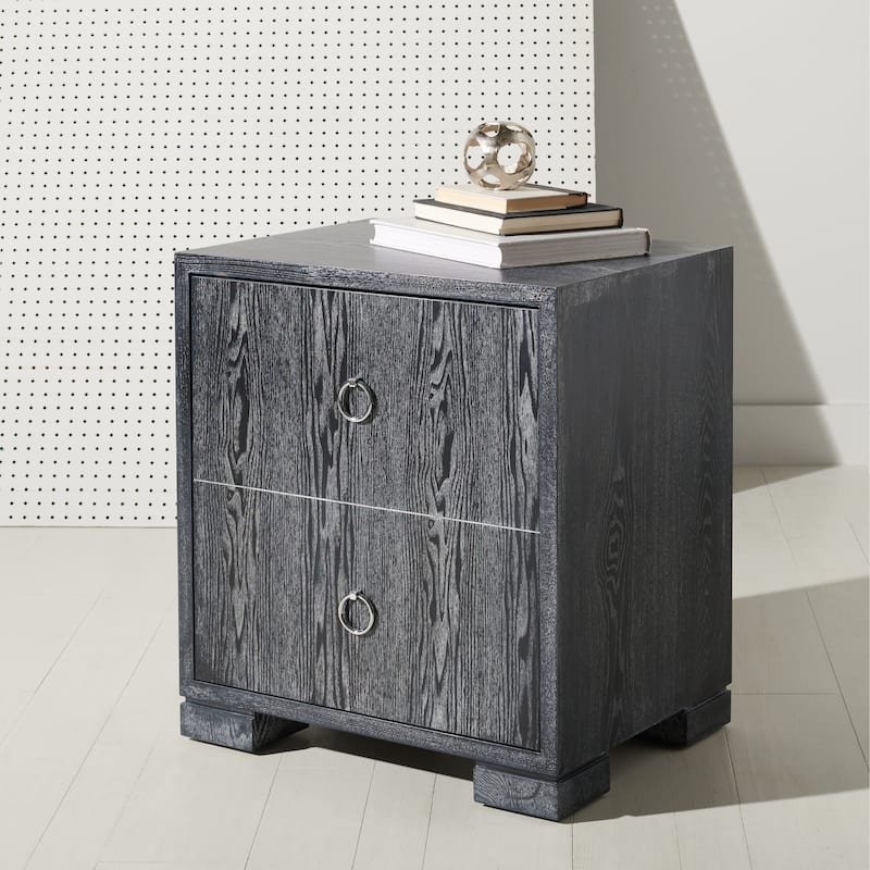 SAFAVIEH Couture Kristien White/ Gold Lacquer Chest - 24Wx18Dx26H