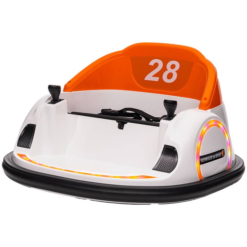 12V Baby Bumper Car Ride-On Toy for Toddlers with 360° Rotation, LED Lights, Music, and Parental Control