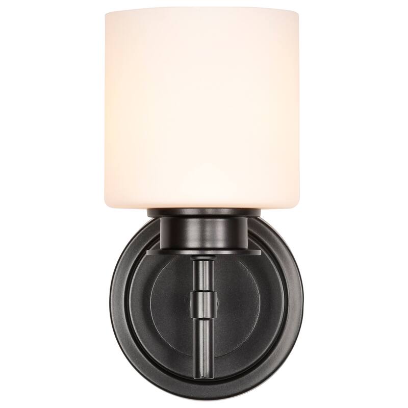Warren 1 Light Vanity Gun Metal with Satin White Glass - Gun Metal