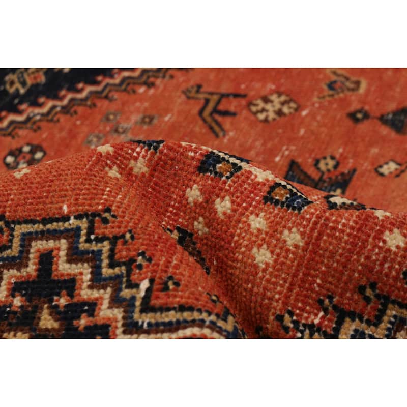 ECARPETGALLERY Hand-knotted Antalya Vintage Dark Copper Wool Rug - 7'5 x 11'1