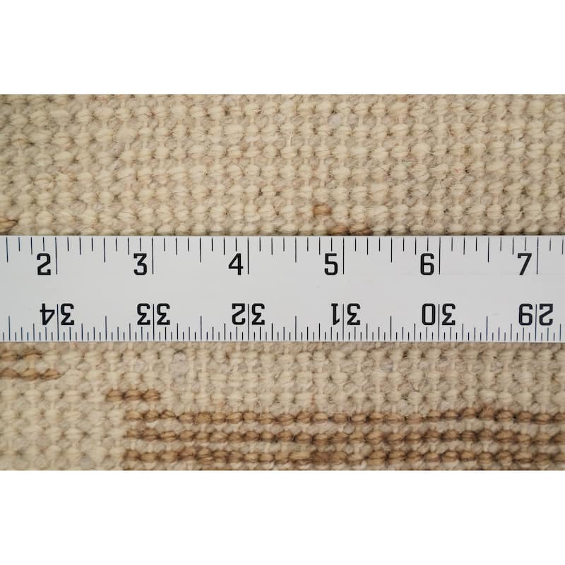 Hand Knotted Oriental 100% Wool Carpet Tribal Modern Beige & Ivories Gabbeh Area Rug - 7' 7'' X 5' 4''