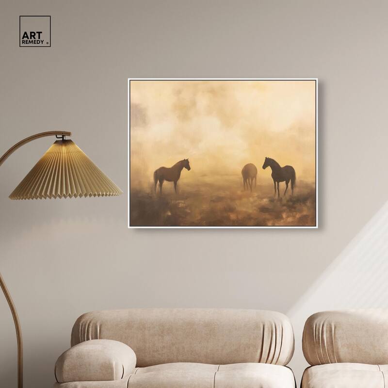 Equine Trio Canvas by Art Remedy