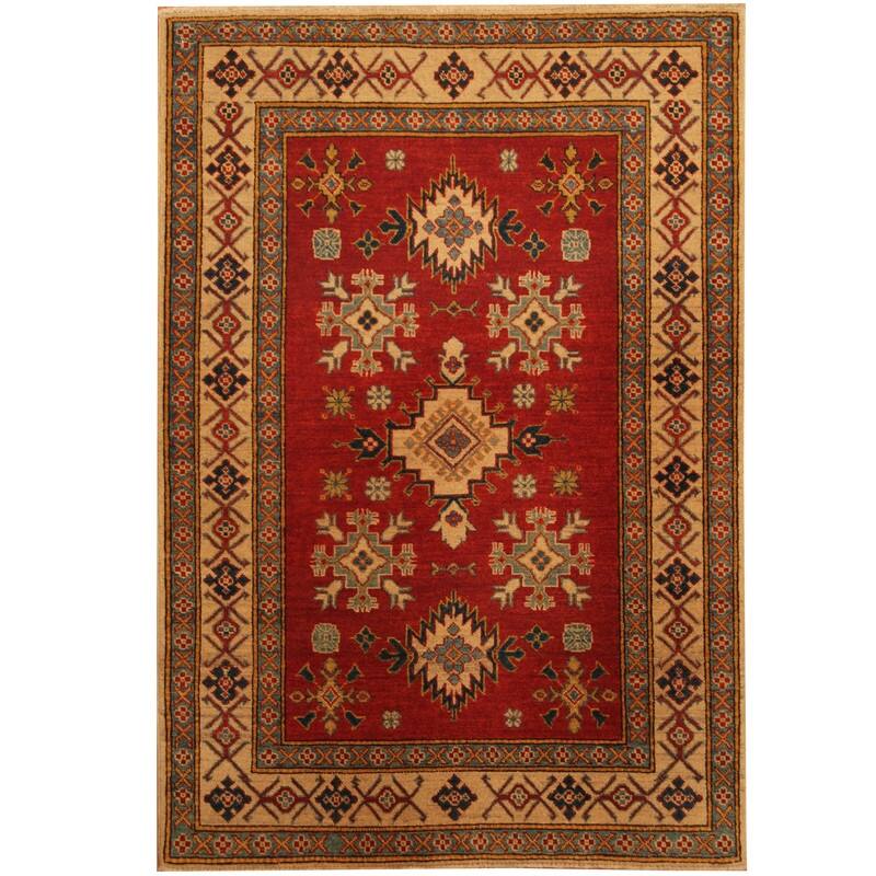 HandmadeOneOfAKind Kazak Wool Rug (Afghanistan) 3'10x5'7 Bed Bath & Beyond 33858962