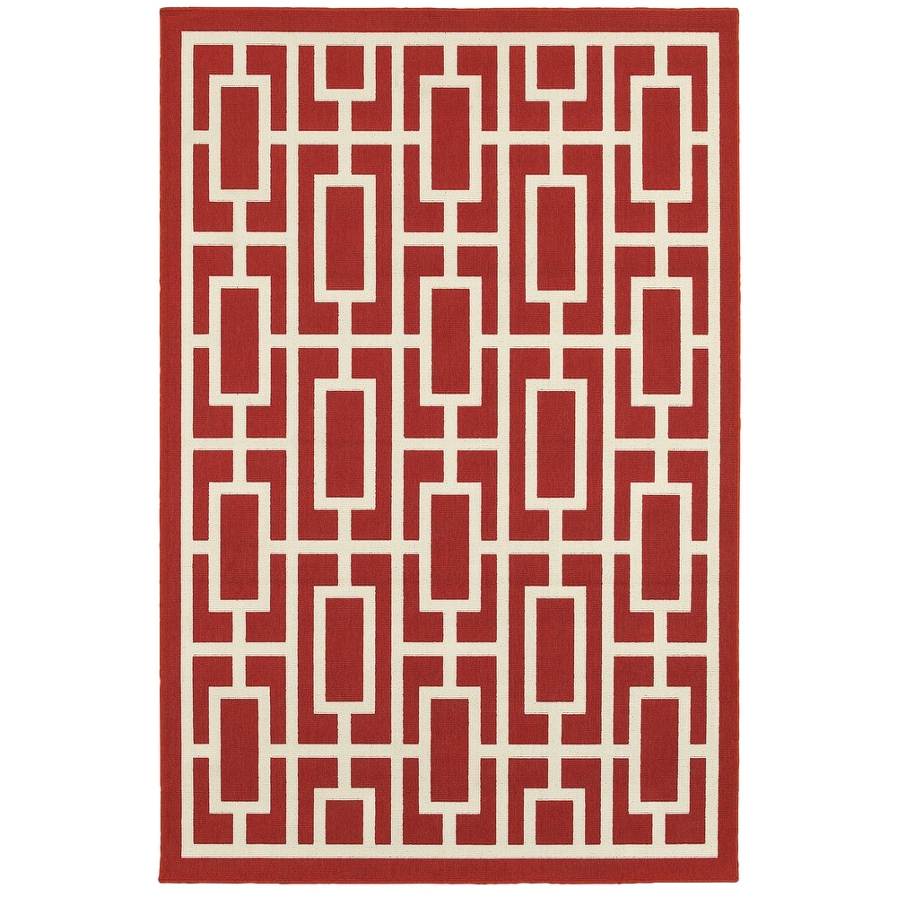 Style Haven Martinique Geometric Lattice Indoor Outdoor Area Rug