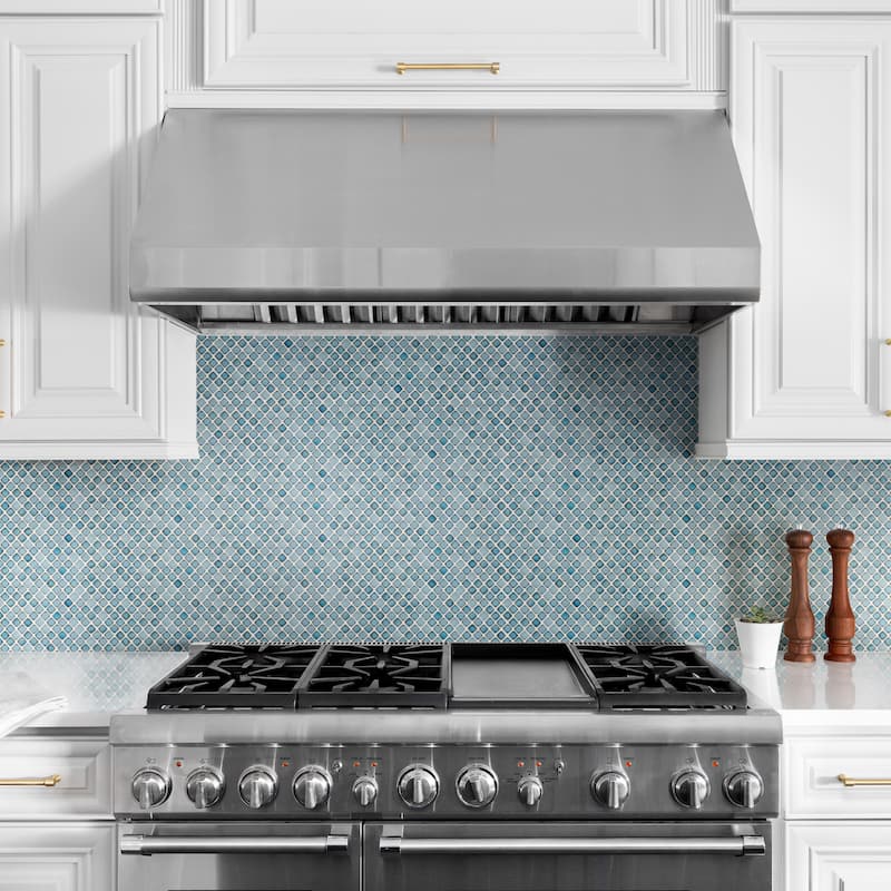 Merola Tile Hudson Diamond Marine 12-1/4" x 12-3/8" Porcelain Floor and Wall Tile