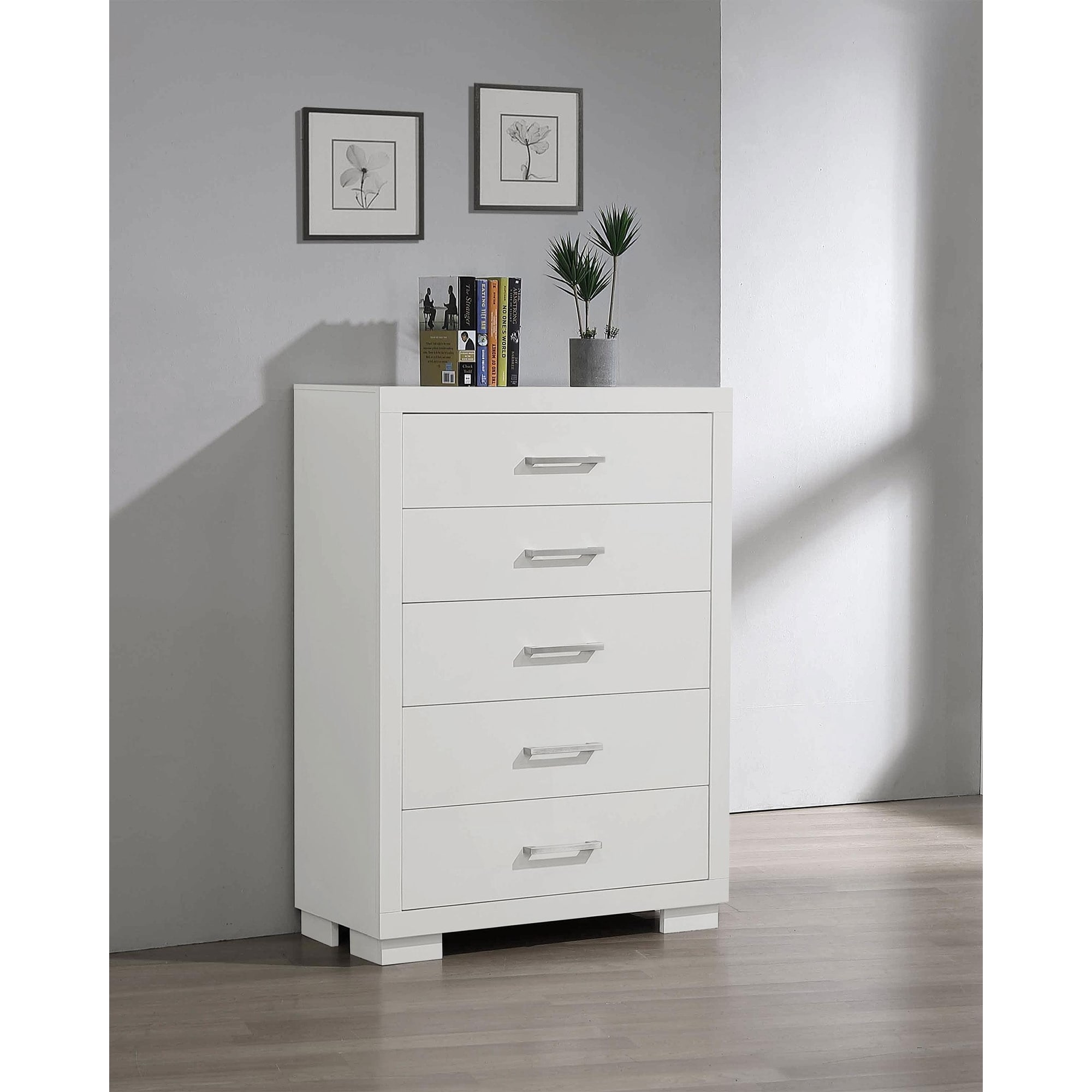 Jessica 5-drawer Bedroom Chest Snow White