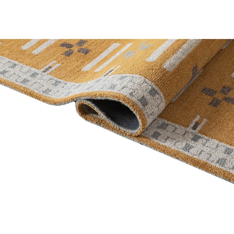 Terra by Obeetee Freya Ida Gold Rug