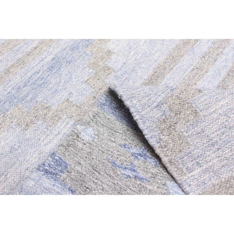 ECARPETGALLERY Flat-Weave Ankara FW Grey Wool Kilim - 5'9 x 8'8