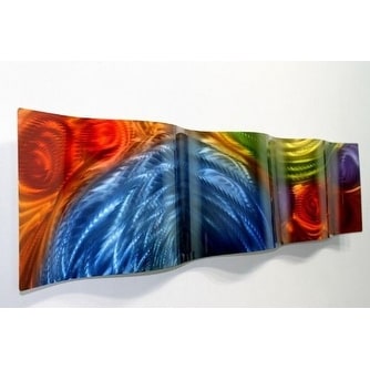Statements2000 Multicolor Metal Wall Art Accent Wave by Jon Allen - Elation Wave