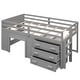 preview thumbnail 28 of 55, Twin Size Loft Bed with Cabinet and Shelf, Maximized space, White