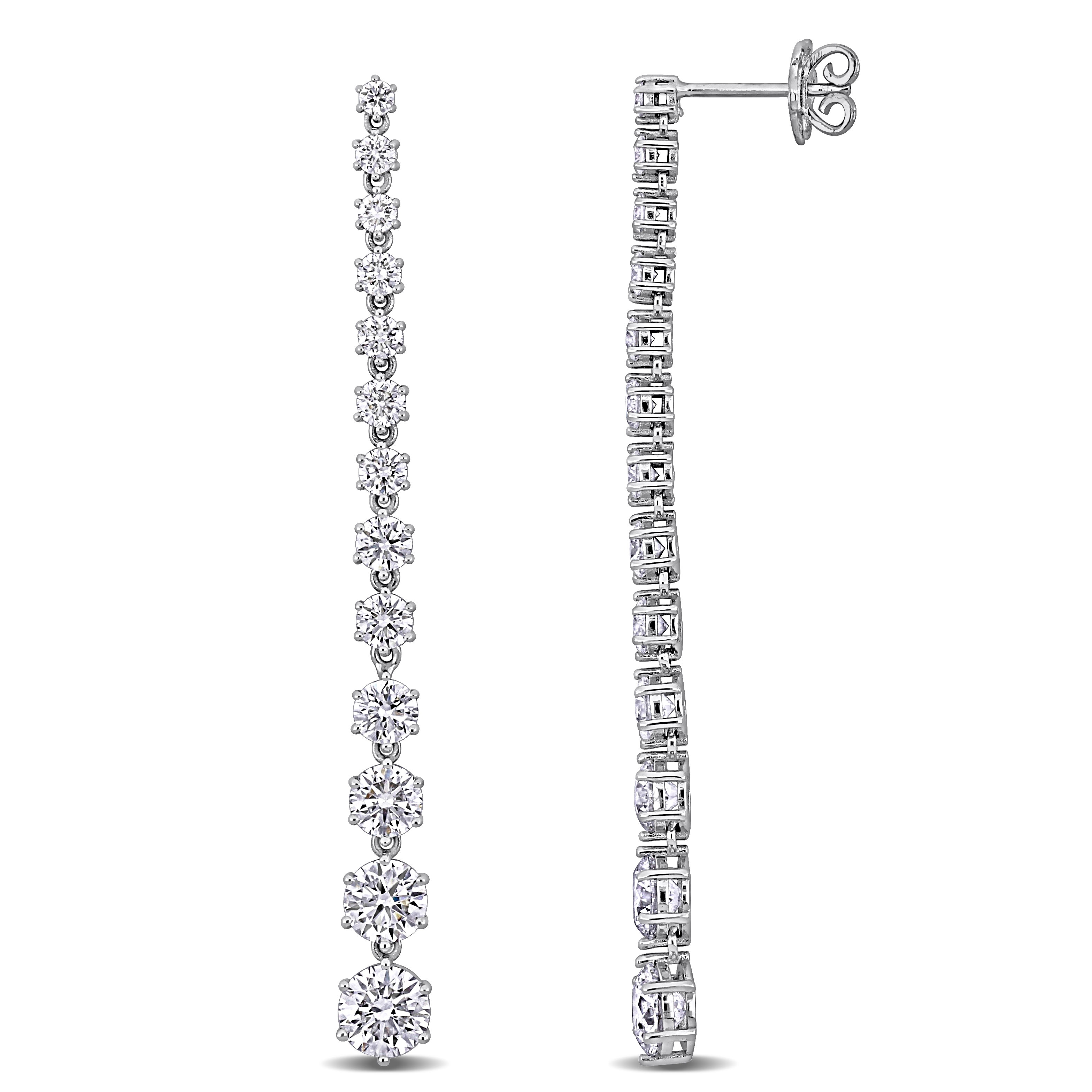 Miadora 5 1/3ct EF and White Lab Grown Diamond TW Earrings in 14k White Gold