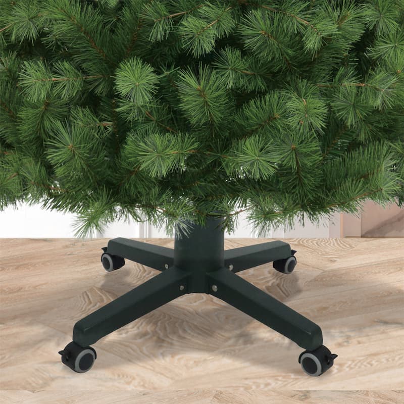 Puleo International 21" Lockable Artificial Tree Stand for up to 8' Trees Adjustable - Dark Green