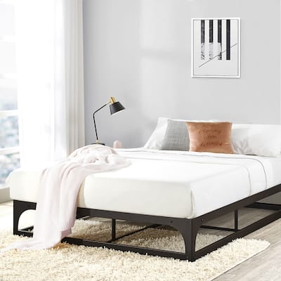 Porch & Den McCamant 12-inch Heavy Duty Metal Platform Bed Frame Black
