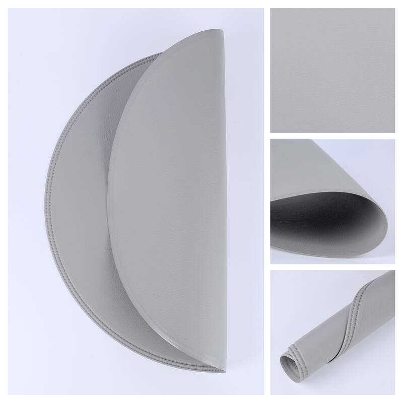 Set of 6 Placemats, Faux Leather Placemats for Kitchen Dining Table Decor Heat Resistant Table Placemats Wipeable Table Mat