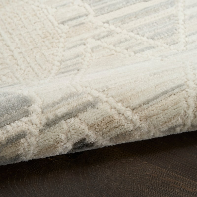 Nourison Serenity Home Indoor only Beige Geometric Area Rug