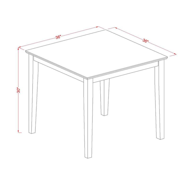 HomeStock 3-Piece Linen White Finish Solid Wood Top Dining Table Set