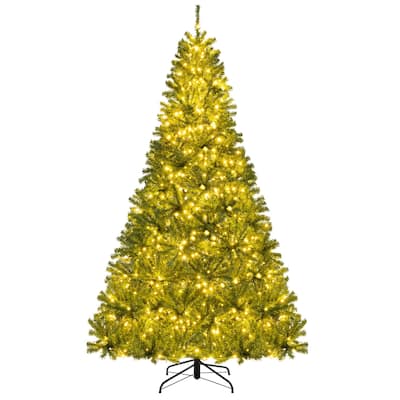 Costway 6/7/8 FT Artificial Christmas Tree with 1528/1098/680 Branch